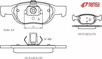 Комплект тормозных колодок METZGER 0588.10