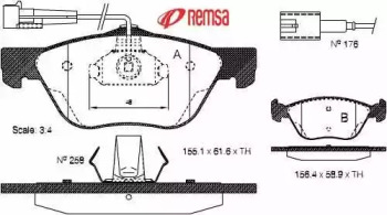 Комплект тормозных колодок METZGER 0589.02