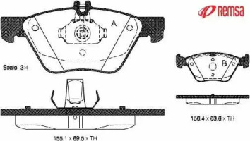 Комплект тормозных колодок METZGER 0601.20