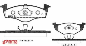 Комплект тормозных колодок METZGER 0609.10