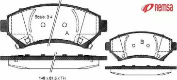 Комплект тормозных колодок METZGER 0641.02