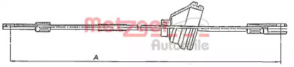 Трос, стояночная тормозная система METZGER 10.818