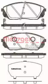 Комплект тормозных колодок METZGER 1041.12