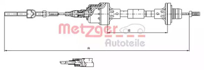 Трос, управление сцеплением METZGER 11.2561