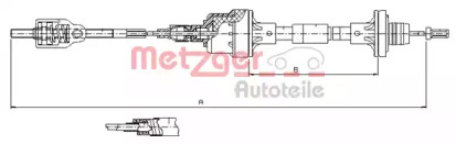 Трос, управление сцеплением METZGER 11.2562