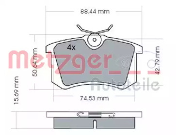 Комплект тормозных колодок METZGER 1170022