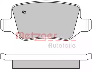 Комплект тормозных колодок METZGER 1170028