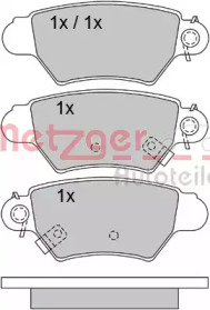 Комплект тормозных колодок METZGER 1170042