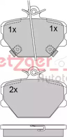 Комплект тормозных колодок METZGER 1170077