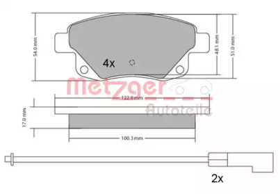 Комплект тормозных колодок METZGER 1170138