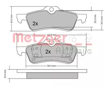 Комплект тормозных колодок METZGER 1170154