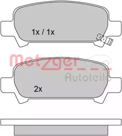 Комплект тормозных колодок METZGER 1170167