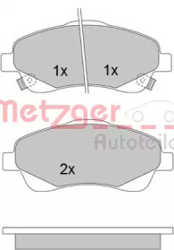 Комплект тормозных колодок METZGER 1170172