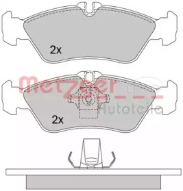 Комплект тормозных колодок METZGER 1170179