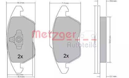 Комплект тормозных колодок METZGER 1170211