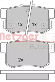 Комплект тормозных колодок METZGER 1170213