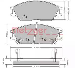 Комплект тормозных колодок METZGER 1170224