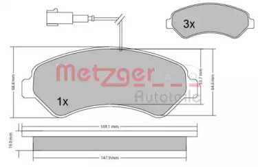 Комплект тормозных колодок METZGER 1170248