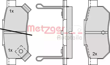 Комплект тормозных колодок METZGER 1170251