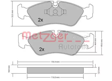 Комплект тормозных колодок METZGER 1170252