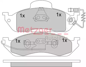 Комплект тормозных колодок METZGER 1170281