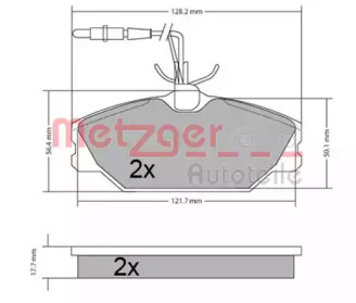 Комплект тормозных колодок METZGER 1170301