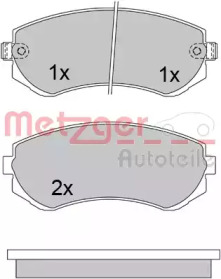 Комплект тормозных колодок METZGER 1170317