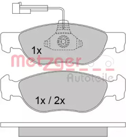 Комплект тормозных колодок METZGER 1170338