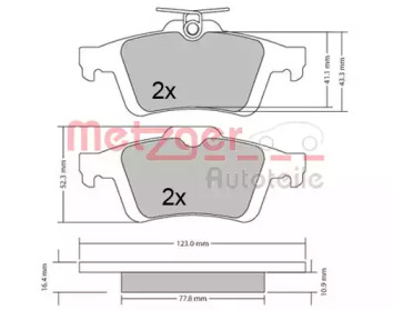 Комплект тормозных колодок METZGER 1170343