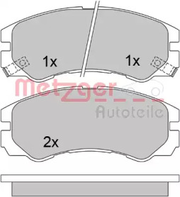 Комплект тормозных колодок METZGER 1170352