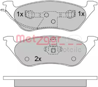 Комплект тормозных колодок METZGER 1170355