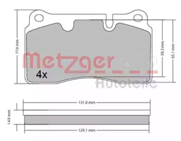 Комплект тормозных колодок METZGER 1170366