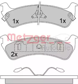 Комплект тормозных колодок METZGER 1170434