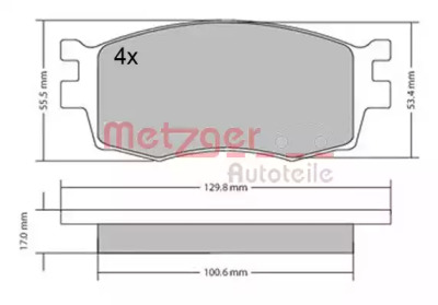 Комплект тормозных колодок METZGER 1170441