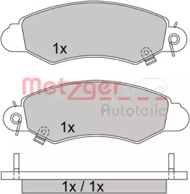 Комплект тормозных колодок METZGER 1170457