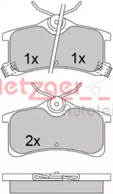 Комплект тормозных колодок METZGER 1170463