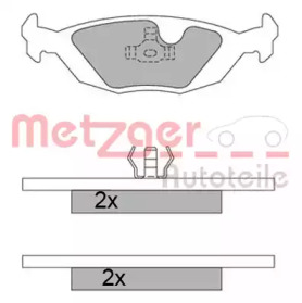 Комплект тормозных колодок, дисковый тормоз METZGER 1170473