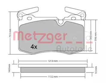 Комплект тормозных колодок METZGER 1170483