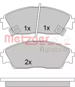 Комплект тормозных колодок METZGER 1170486