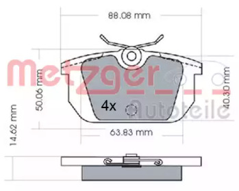 Комплект тормозных колодок METZGER 1170487