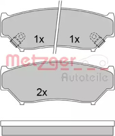 Комплект тормозных колодок METZGER 1170528