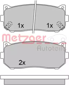 Комплект тормозных колодок METZGER 1170533