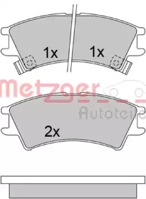 Комплект тормозных колодок METZGER 1170535