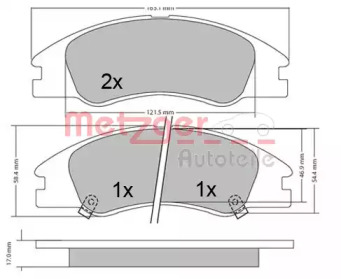 Комплект тормозных колодок METZGER 1170540