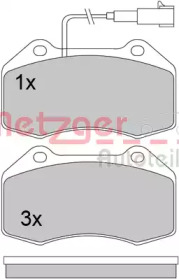 Комплект тормозных колодок METZGER 1170559