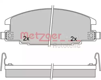 Комплект тормозных колодок METZGER 1170571