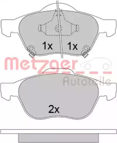 Комплект тормозных колодок METZGER 1170587