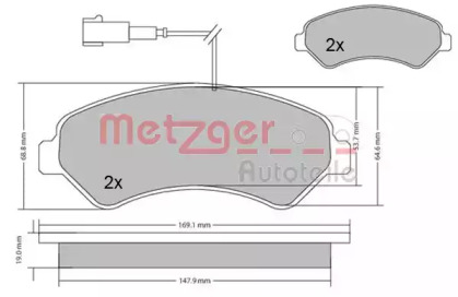 Комплект тормозных колодок METZGER 1170591