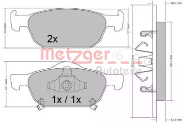 Комплект тормозных колодок METZGER 1170594