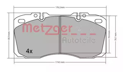 Комплект тормозных колодок METZGER 1170622